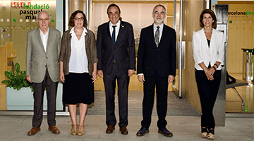 Josep Rull, president del Parlament de Catalunya, visita la Fundació Pasqual Maragall